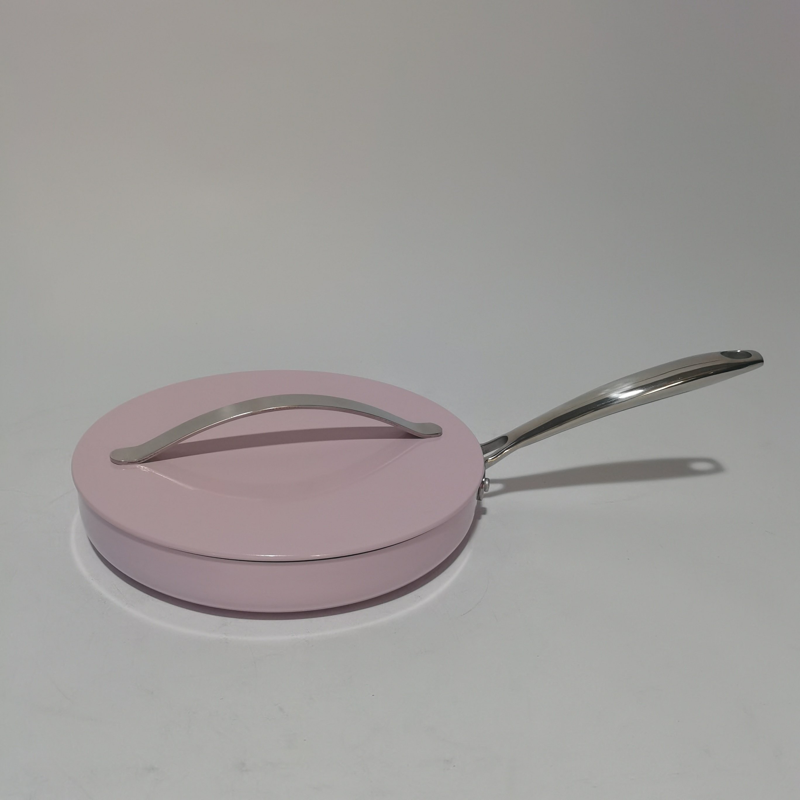2023 Hot Selling Aluminum Non Stick Ceramic Inner Coating Frying Pan Cookware Set with Alu. Flat Lid