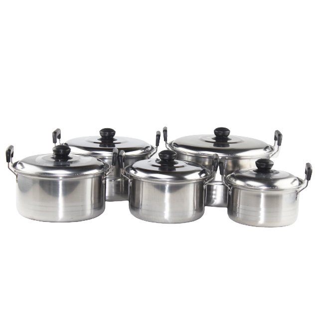 10pcs hot sales stainless steel cookware set cooking soup pot set Induction Stock Pot casseroles