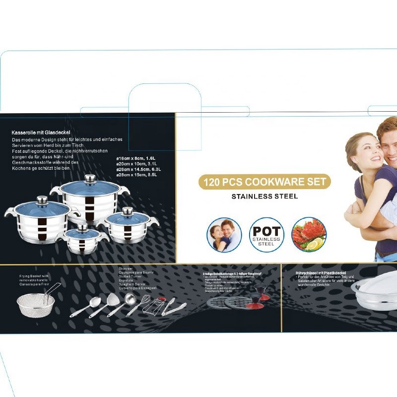 Hot Selling 140PCS High Quality Stainless Steel Cooking Pots and Pans Cookware Set With Tools And Utensils