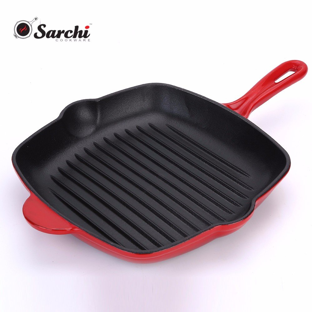 3 Pieces Enameled Cast Iron Cookware Set