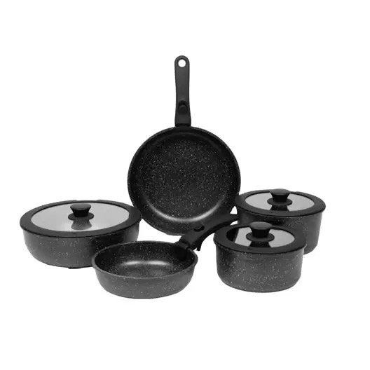 11Pcs Removable Handle Medical Stone Coated Cookware Set Kitchen Non Stick Cookware Set Detachable Handle