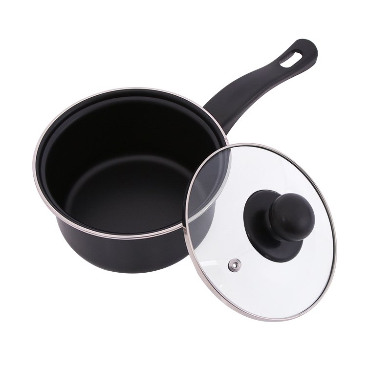 Competitive 7pcs carbon steel cookware set pots and pans cheap kitchen non stick kitchen camping cookware sets cooking pot
