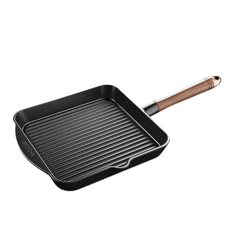 Cast Iron meat press tortilla press set fry pan 24cm pan 9.5'' baking pan set