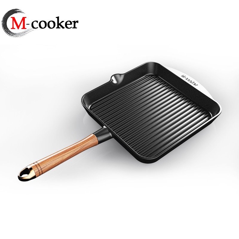 Cast Iron meat press tortilla press set fry pan 24cm pan 9.5'' baking pan set