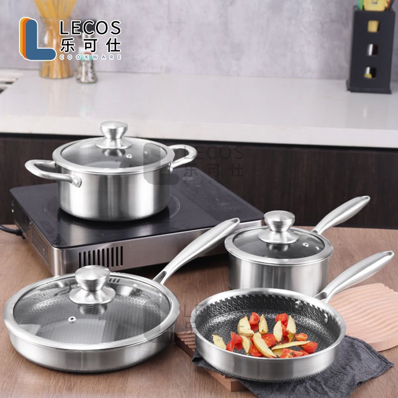 Cookware Kitchen Utensil Pots Set Cookware Cooking Non Stick Triply Stainless Steel Cookware Set