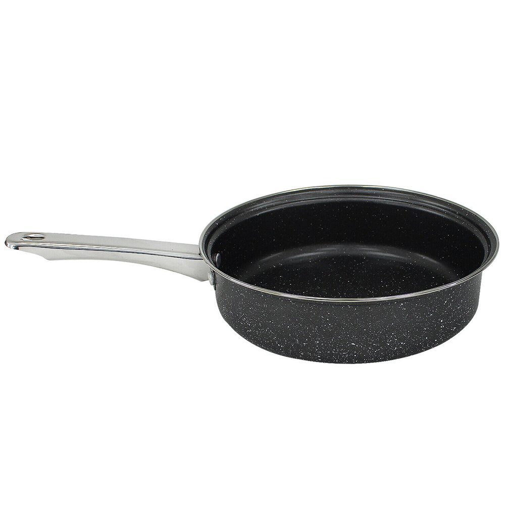9pcs cheap kitchen iron non stick cookware stainless steel handle carbon steel non-stick marble coated cookware sets