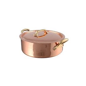 Nonstick Fry Pan Cooking Pot with Brass Handles Kitchen Ware Stainless Steel Inner Coating Metal Cookware Sets