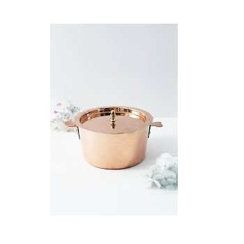 Nonstick Fry Pan Cooking Pot with Brass Handles Kitchen Ware Stainless Steel Inner Coating Metal Cookware Sets