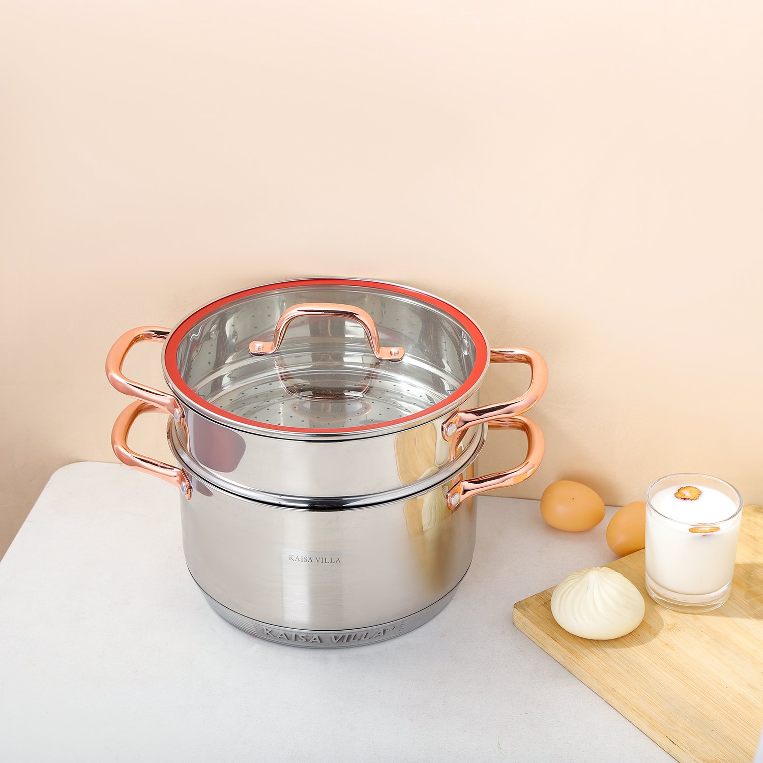 KAISA VILLA KV-6638 In Stock Stainless Steel Cookware Sets Cooking Pots Set Kitchenware sets 13 Pieces None Stick Pots And Pans