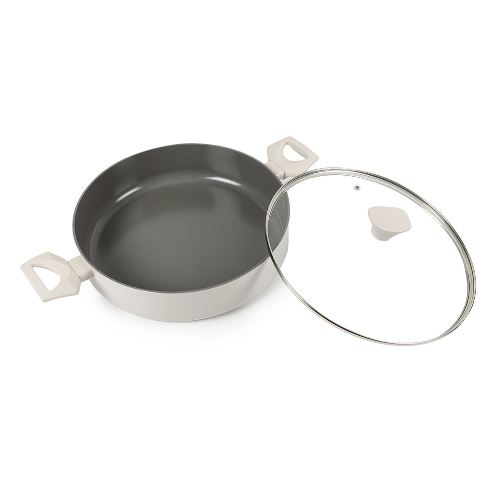 SmartpanSmartpan Casserole Set Ceramic Coating Pressed Cooking Pot Set Electric Cooking Pot Nonstick Cookware Set