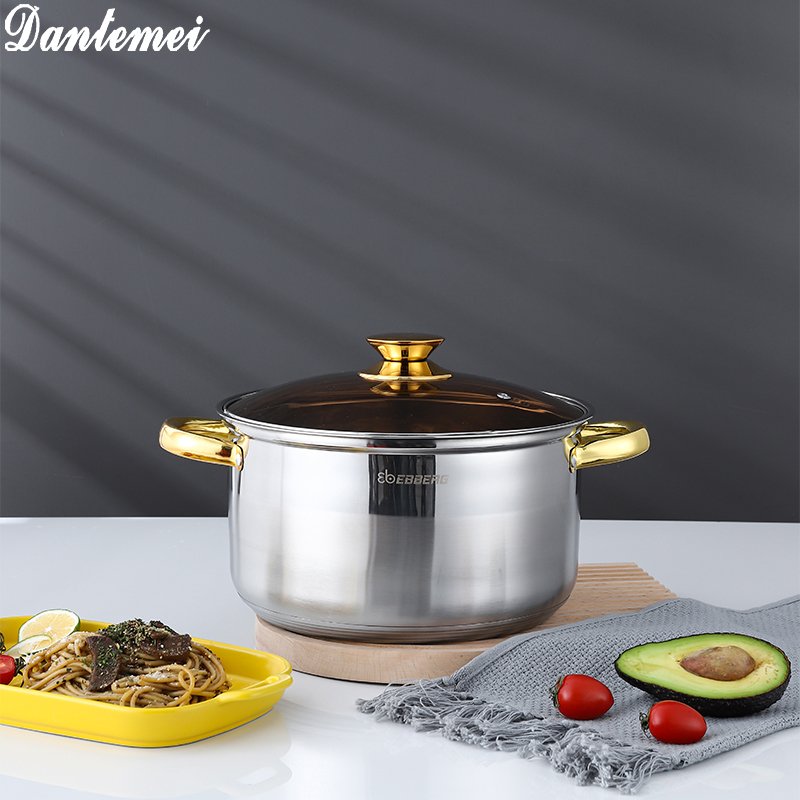 Factory Supply Directly 6PCS Stainless Steel Stockpot Cookware Set Tri-ply Kitchen Cookware Set