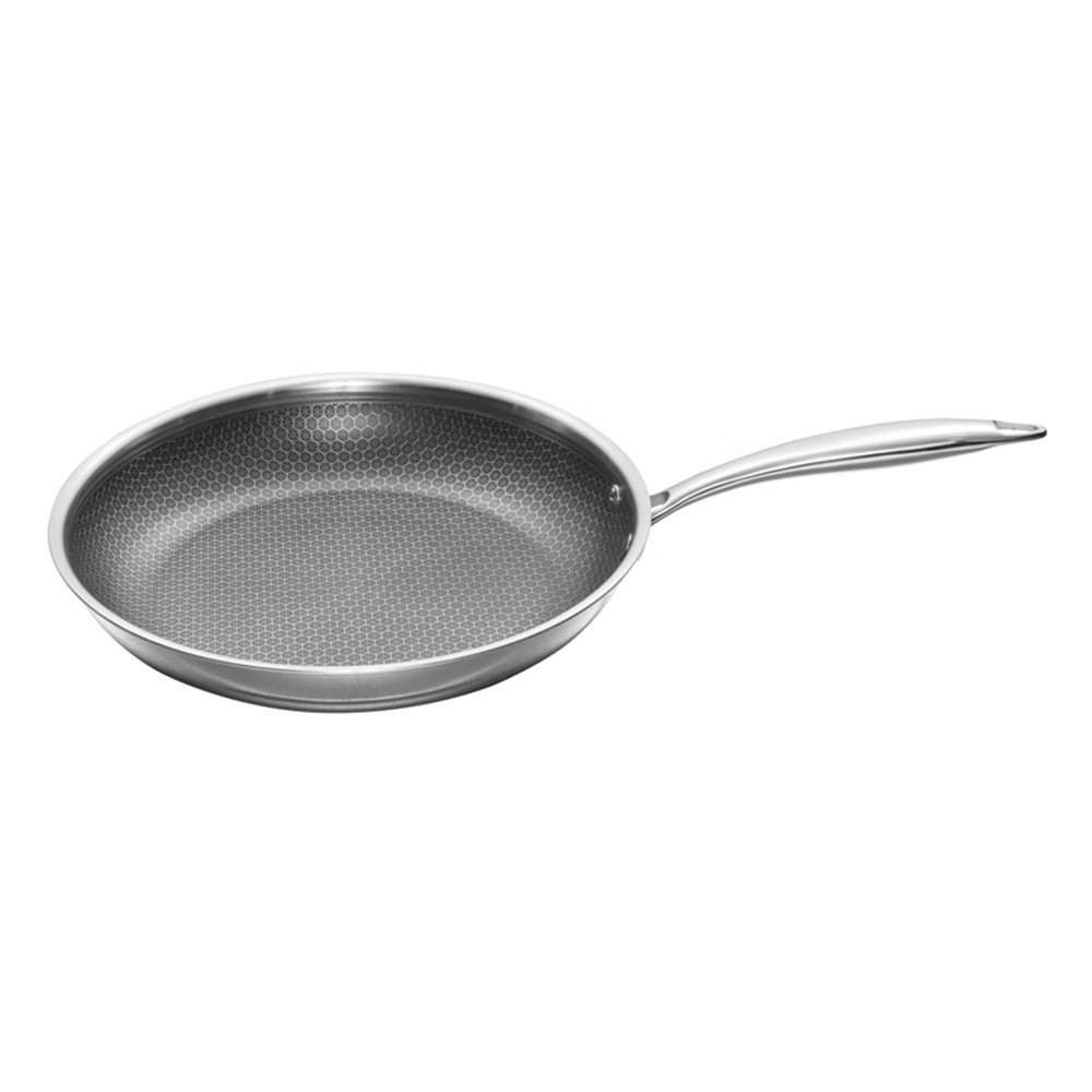 Etching Nonstick Tri Ply Stainless Steel Cooking Kitchen Pot Honeycomb nonstick cookware sets