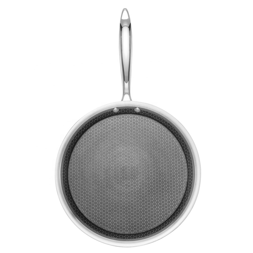 Etching Nonstick Tri Ply Stainless Steel Cooking Kitchen Pot Honeycomb nonstick cookware sets