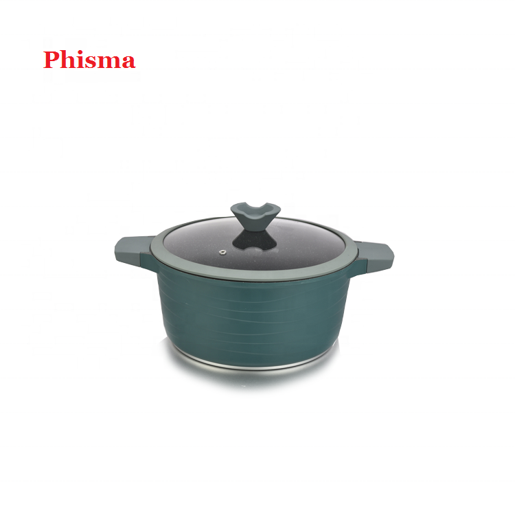 Phisma Best Selling Die Cast Aluminum 12pcs kitchen ware marble cookware set non stick aluminium cooking pots