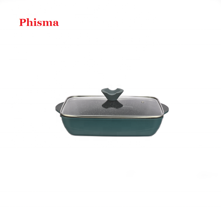 Phisma Best Selling Die Cast Aluminum 12pcs kitchen ware marble cookware set non stick aluminium cooking pots