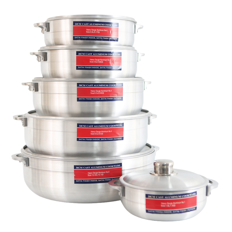 Home Kitchen Cookware 20-36cm Aluminum Cooking Pot Sets 6pcs Non Stick Home Kitchen Cook Pot With Lid