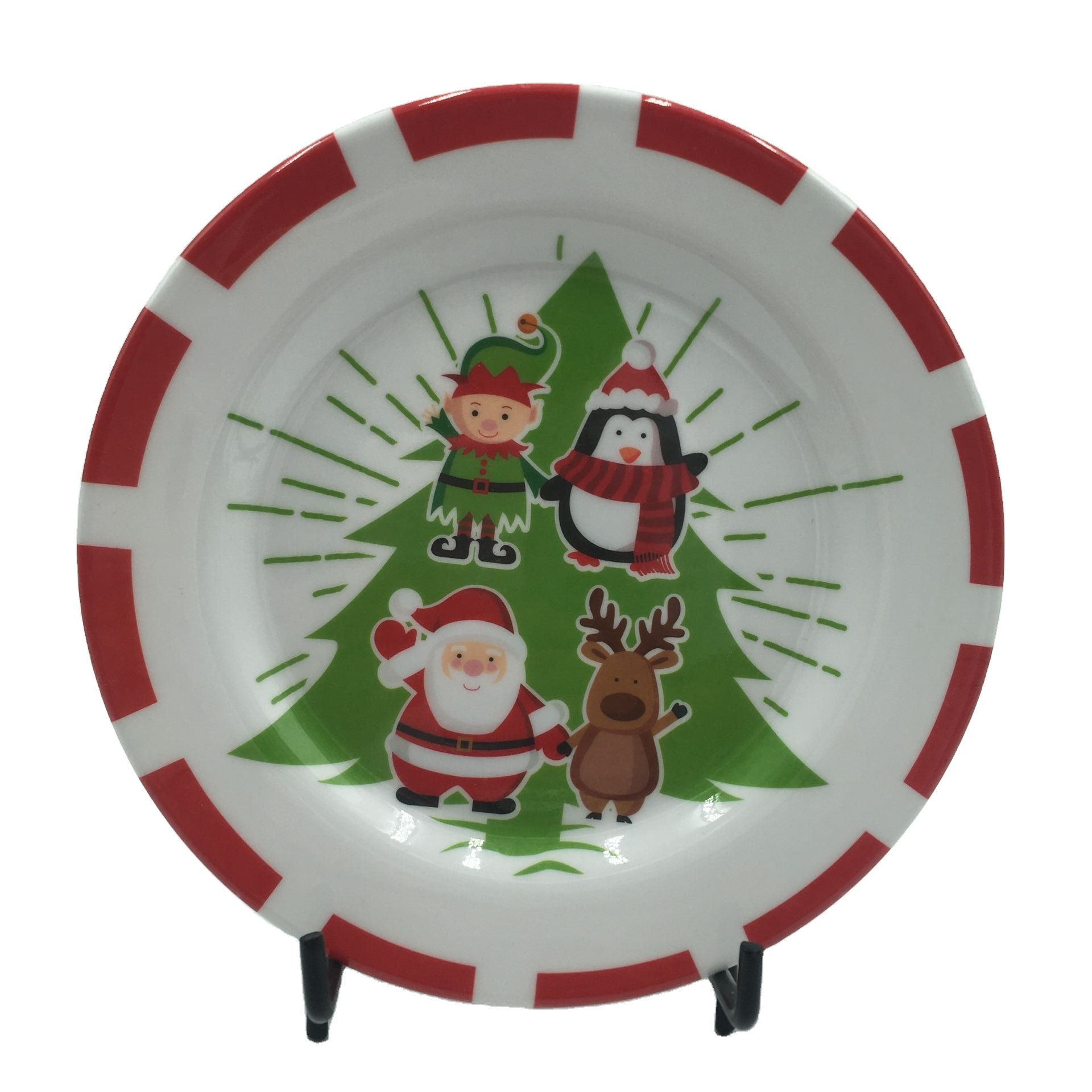 12pcs Christmas Melamine Dinner Set Wholesale High Quality Melamine tableware Western Customized melamine cookware sets
