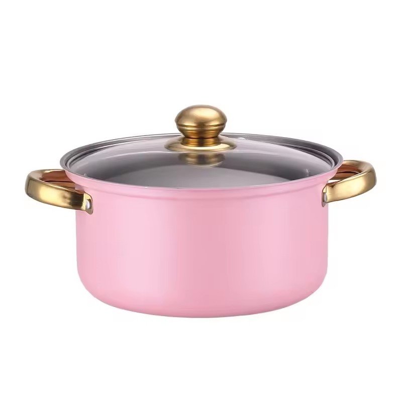 ASSMILE Factory Direct Sell Cookware Sets High-quality Popular Pink None Stick Pot Set Cookware Set 5PCS