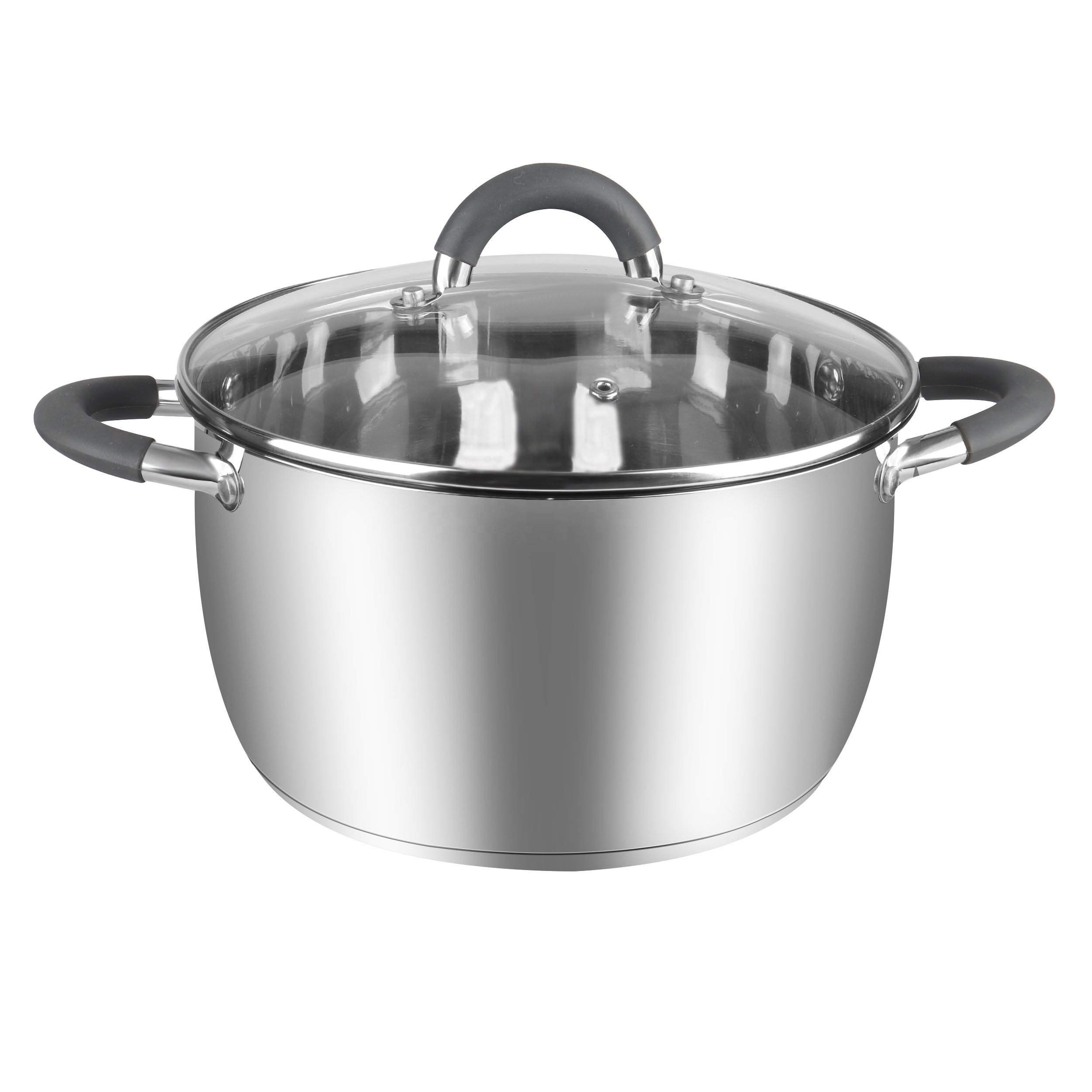 Heat Resistant Handles 8pcs Stainless Steel Kitchen Cooking Ware Set Cookware