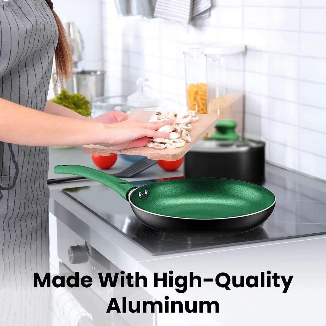 Create Nonstick Cookware/Pots and Pan Set, 10 Piece, Bright Green