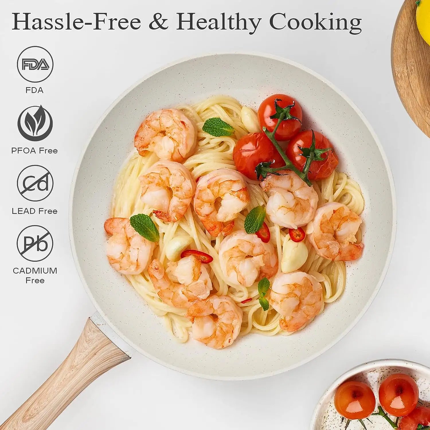Can Kitchen Wholesale 13 Pieces Metal Aluminum Alloy Kitchen Cooking Pan Pot Set Non Stick Cookware Sets with Wood Handle