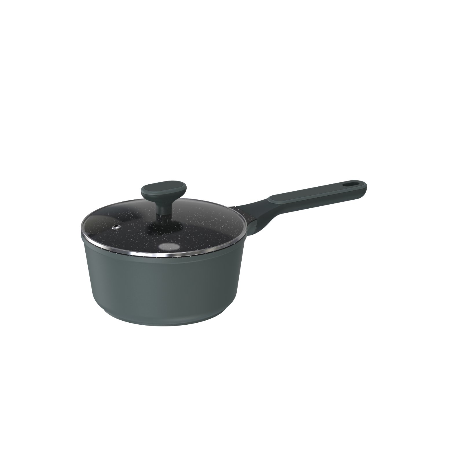 Kitchenware Die Cast Cooking Set Aluminium Marble Non Stick Cookware With Lid Soft Touch Handle