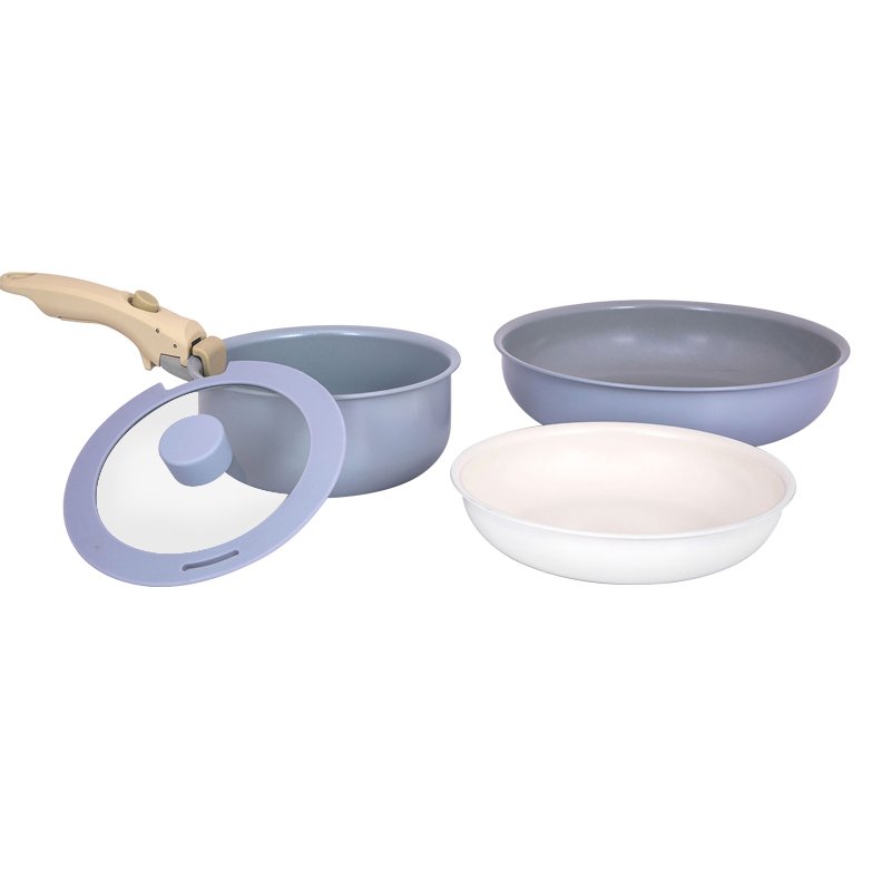 JEETEE Detachable Handle Portable Oven Safe Nonstick Coating Cookware Cooking Pots Cookware Sets Home Cooking Outdoor Cooking