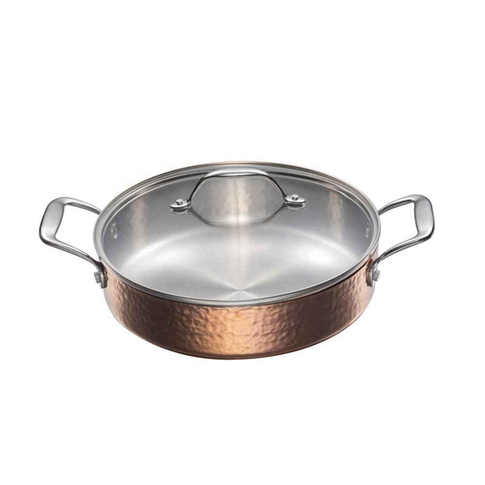Fashion 10 pcs Stainless Steel Hammered Kitchenware Cookware Set