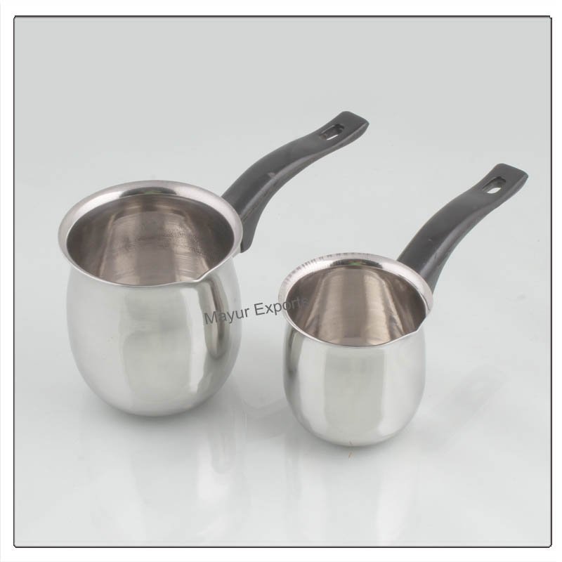 Eco-Friendly Stainless Steel Coffee Warmer Metal Kitchen Cookware Set Home Pots and Pans for Food Model Sets