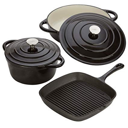 Wholesale Red Colour Cast Iron Enamel Casserole non stick Cookware sets