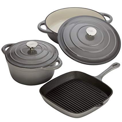 Wholesale Red Colour Cast Iron Enamel Casserole non stick Cookware sets