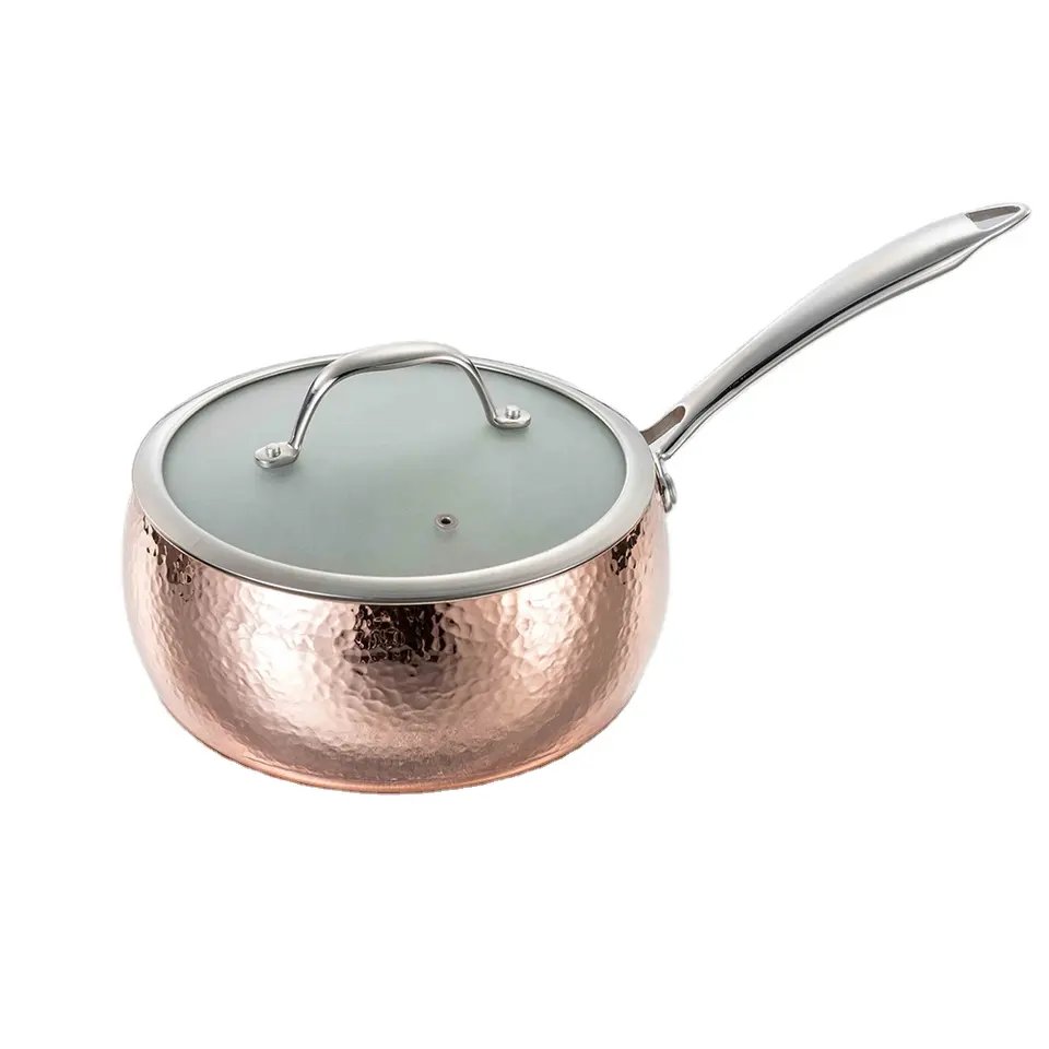 Milk Pot Sauce Pan 3ply Stainless Steel /copper Cooking Nonstick Honeycomb Kitchen