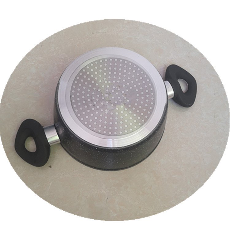 3Pcs Aluminum Forged Non Stick Stock Pot 20/24/28CM Silicon Coated Glass Lid Sauce Pot Induction Bottom Cookware Set Kitchenware