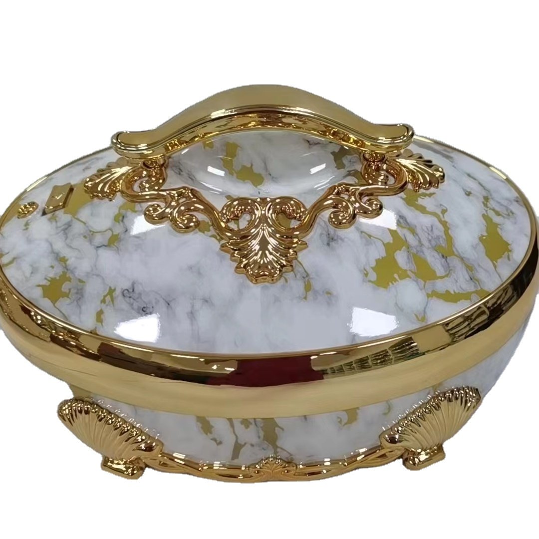 High Quality Marble Coated Cookware deep insulated food warmer healthy Casserole with Lid