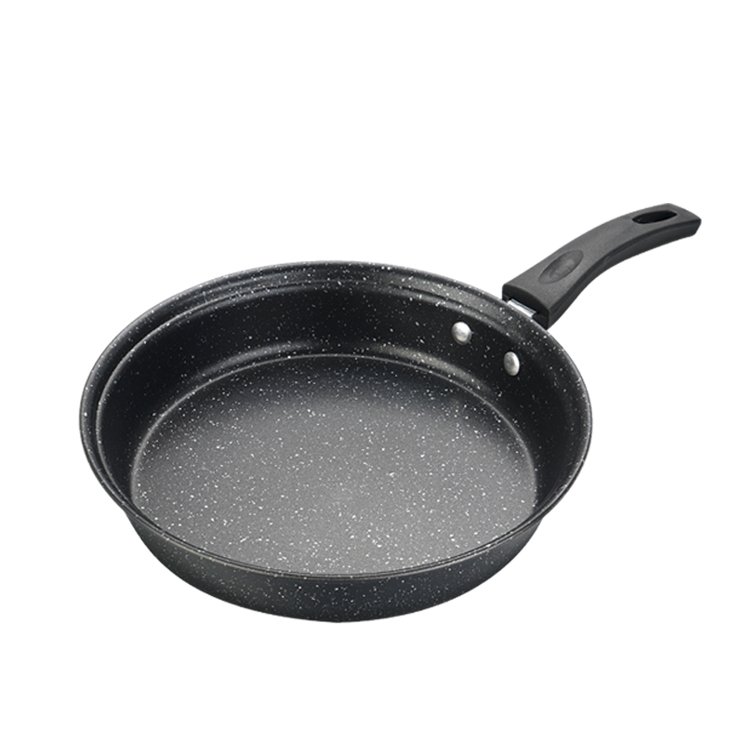 Factory sale 4 pcs carbon steel cookware sets marble coating non stick pan pot set