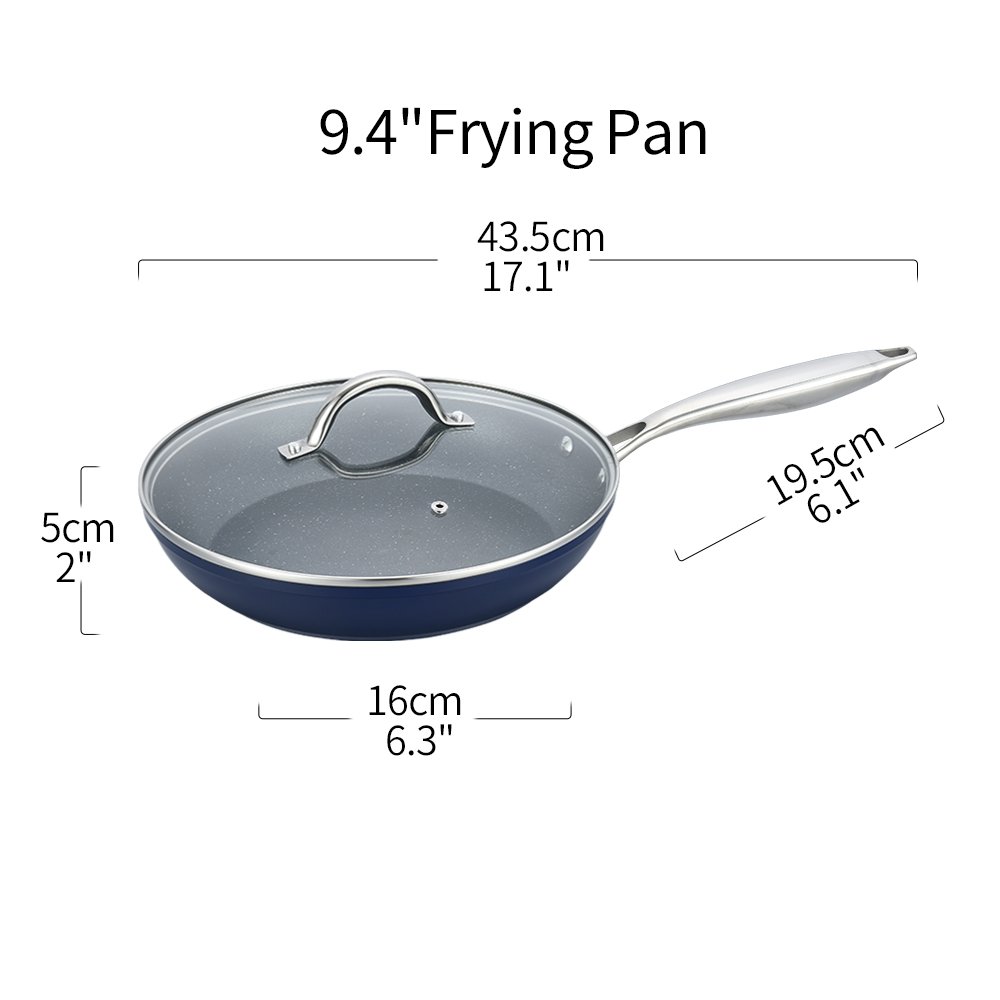 Steel Handle With Cover Non Stick Cookware Set Frying Pan Kitchen Wares Wholesale