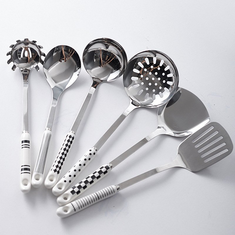 Handle Cookware Set Novel Kitchen Gadgets Utensil Cooking Tools Factory Direct Sale Stainless Steel with Ceramic Home Kitchen