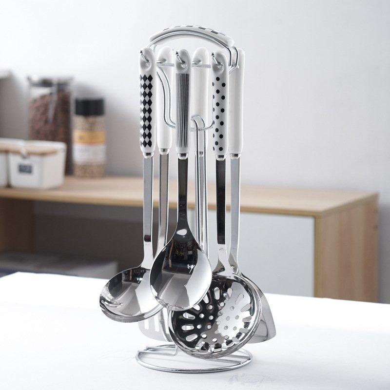 Handle Cookware Set Novel Kitchen Gadgets Utensil Cooking Tools Factory Direct Sale Stainless Steel with Ceramic Home Kitchen