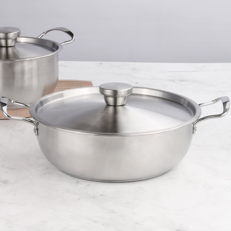 Modern Kitchenware 6pcs Stainless Steel Nonstick Casserole Cooking Pots And Pans Cookware Set