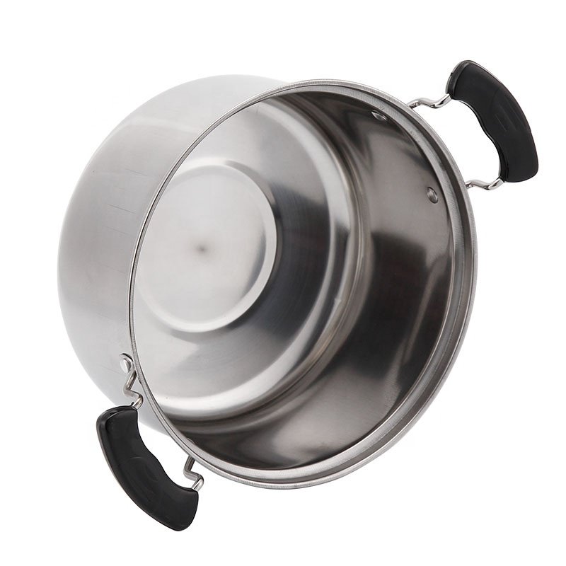 Factory direct sales stainless steel kitchenware soup pot cuisine cookware set juego de ollas normal cooking pot