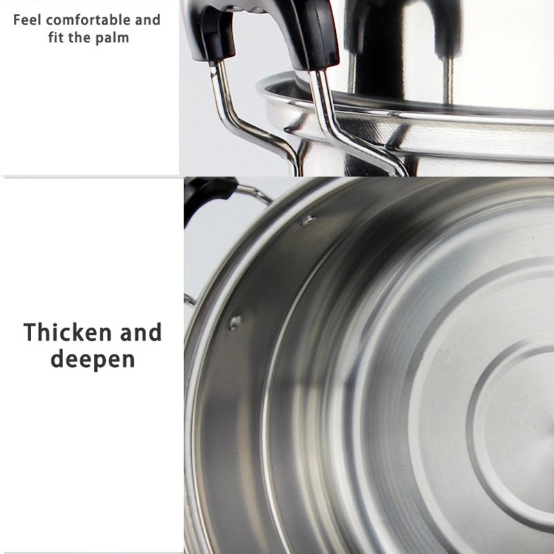 Factory direct sales stainless steel kitchenware soup pot cuisine cookware set juego de ollas normal cooking pot