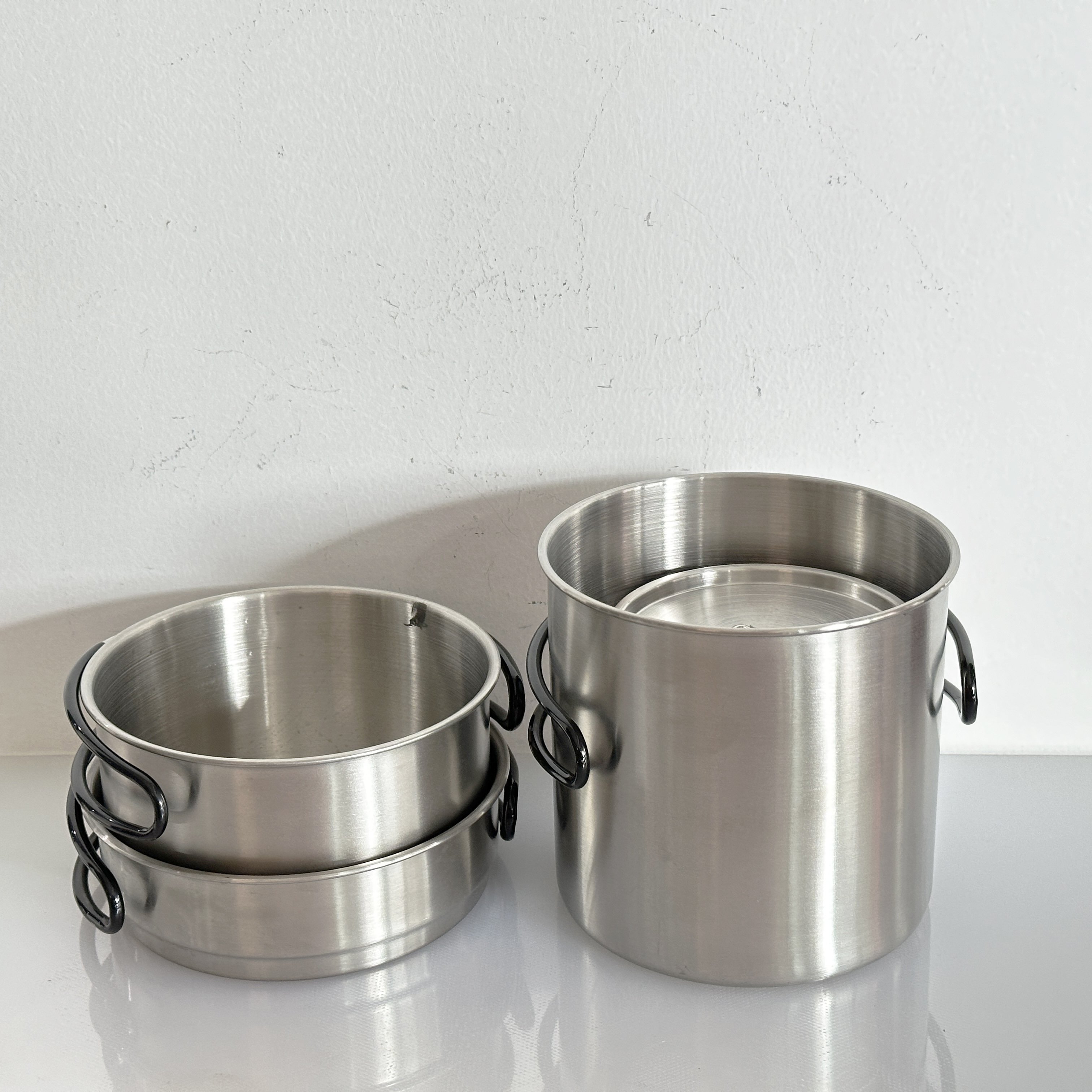 304 Stainless steel camping cookware set Portable Outdoor Cooking pots