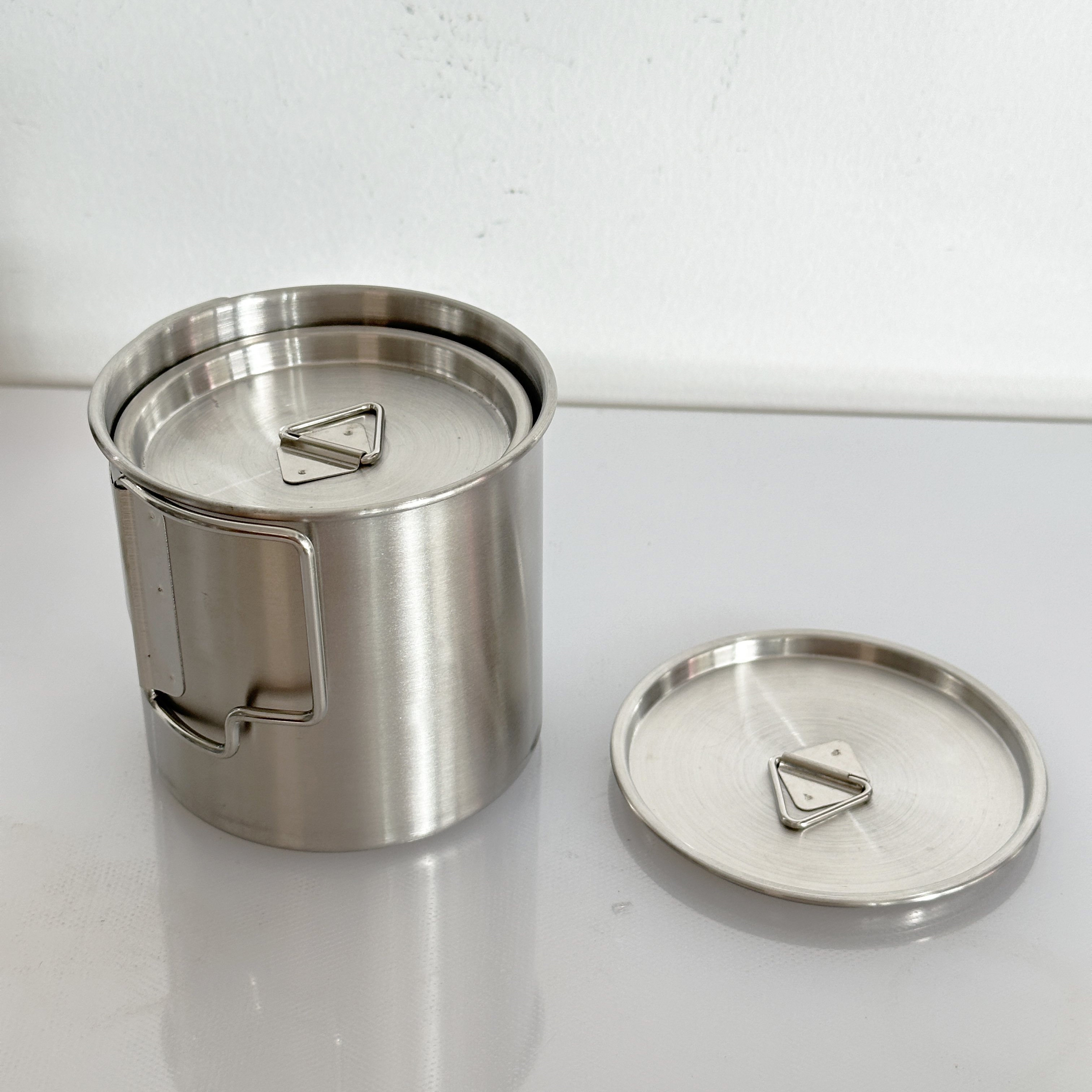 304 Stainless steel camping cookware set Portable Outdoor Cooking pots