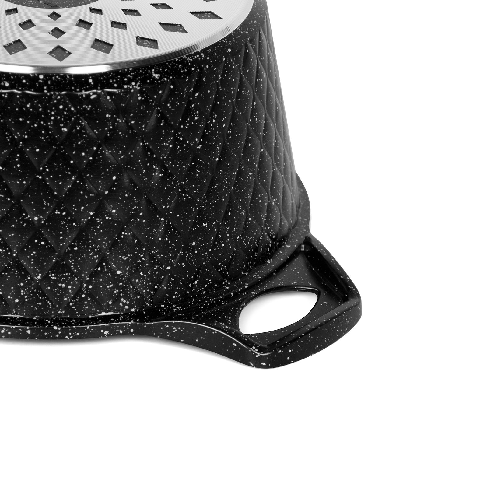 10 pcs High quality Die cast aluminum cookware sets diamond design 5 non stick marble coating casseroles