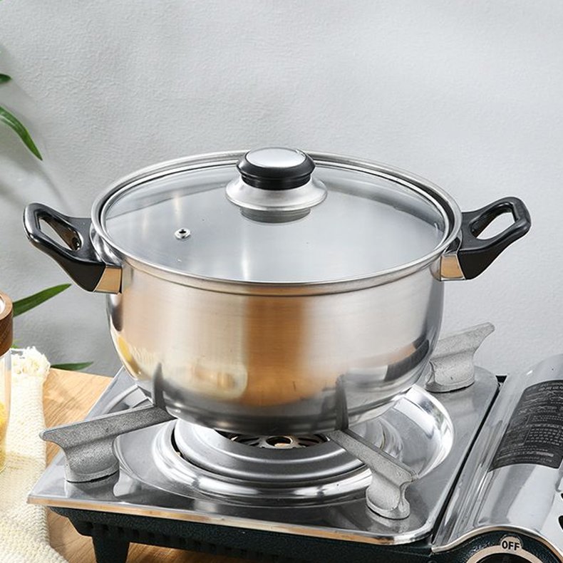 Wholesale Cooking Pot 6pcs Black Non-Stick Stainless Steel Pots And Pans Cookware Set Kettle Kitchen Soup Pot Casserole Set
