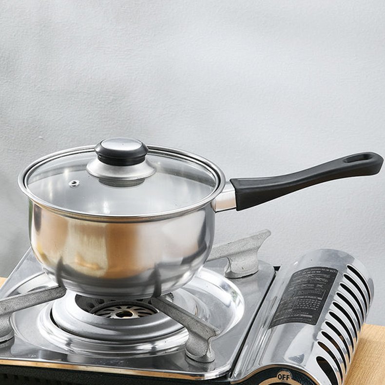 Wholesale Cooking Pot 6pcs Black Non-Stick Stainless Steel Pots And Pans Cookware Set Kettle Kitchen Soup Pot Casserole Set