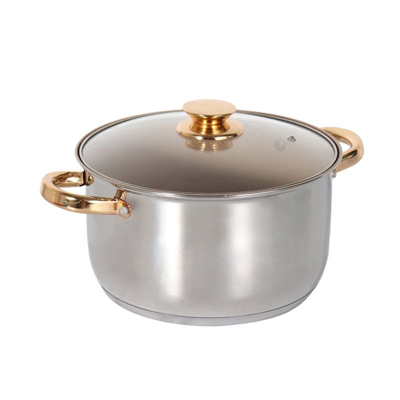 high quality factory bulk Restaurant kitchenware durable silvery non stick stainless steel cookware set