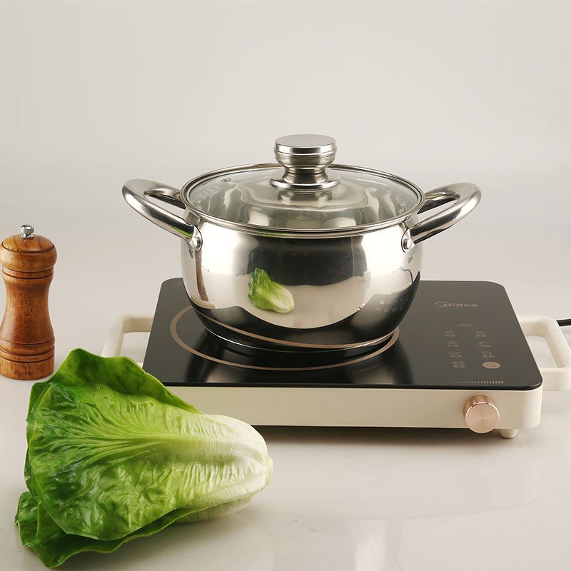 Manufacturers wholesale stainless steel stockpot set 8PCS drum stockpot combination set kitchen cookware set