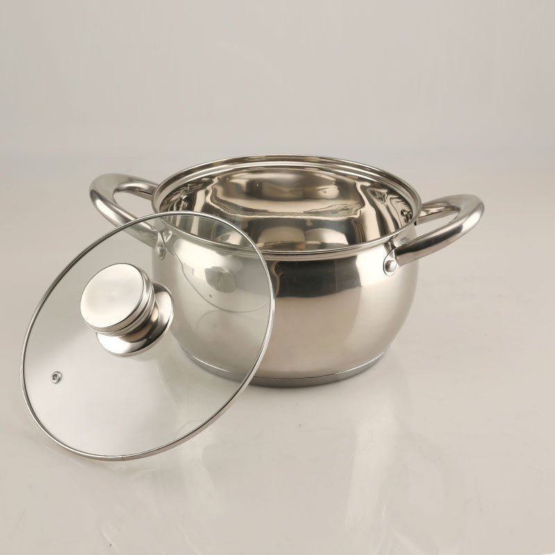 Manufacturers wholesale stainless steel stockpot set 8PCS drum stockpot combination set kitchen cookware set