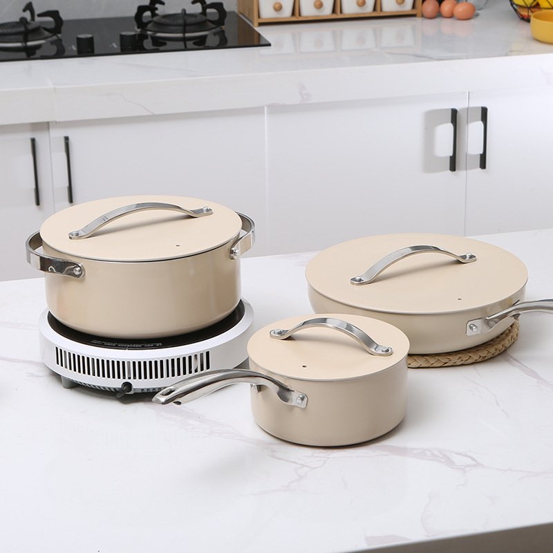 Sale Good Thermal Conductivity Aluminium Professional 7Pc Pressed Aluminium Cookware Set